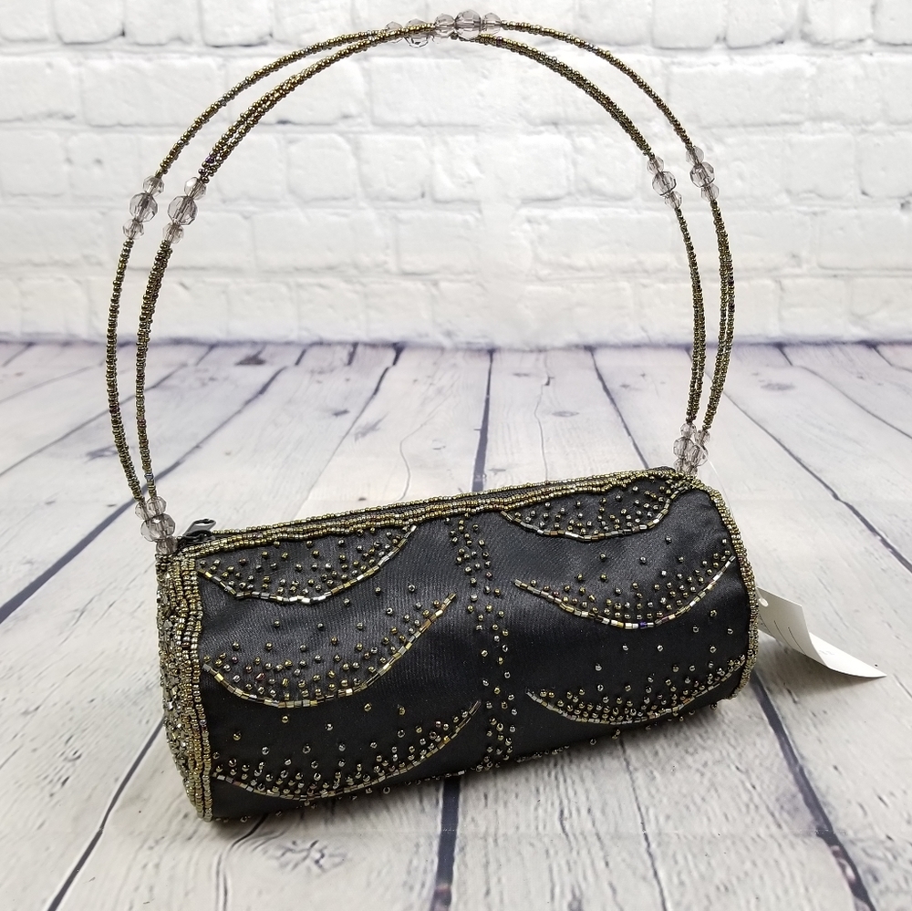 CLEOPATRE | beaded barrel mini bag